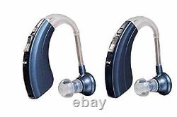 (2 Pack) Britzgo Personal Digital Hearing Aid Amplifiers BHA-220 Blue BTE- Otto