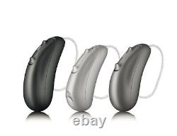 2x Unitron Moxi Blu B5R Behind The Ear RIC Rechargeable Hearing Aids + Charger