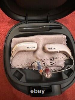 A PAIR OF OTICON MINIRITE T MORE 1 R DIGITAL HEARING AIDS iPHONE COMPATIBLE