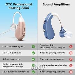 A Pair of Rechargeable Bluetooth Invisible Hearing Aids Device Sound Amplifier