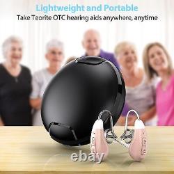 A Pair of Rechargeable Bluetooth Invisible Hearing Aids Device Sound Amplifier