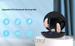 A Pair of Rechargeable Bluetooth Invisible Hearing Aids Device Sound Amplifier