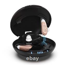 A Pair of Rechargeable Bluetooth Invisible Hearing Aids Device Sound Amplifier