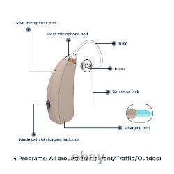 Behind-The-Ear (BTE) Hearing Aids Rechargeable Sound Voice Amplifier