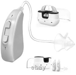 EEAR-BTE-H4 Digital Hearing aids, rechargeable, pair. BTE, Behind The Ear