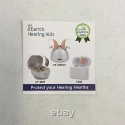 Earrck Silver White Noise Cancelling Digital Hearing Aids With Charging Case