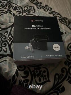 Go Hearing Go Ultra Rechargeable OTC Hearing Aids New