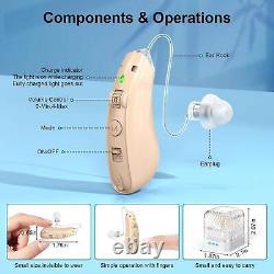 Hearing Aids For Seniors, Invisible Rechargeable Amplifier With Noise Cancelling