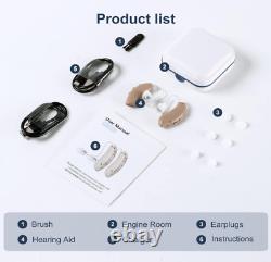 Hearing Aids for Seniors, Invisible Rechargeable Amplifier with Noise Cancelling