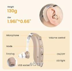 High Quality Portable Rechargeable Elderly Hearing Aid Sound Amplifier Long Last