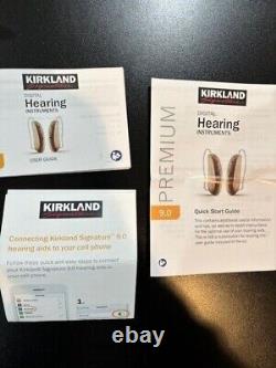 KIRKLAND PREMIUM BLUETOOTH HEARING AIDS 9.0T (L&R) new batteries, working