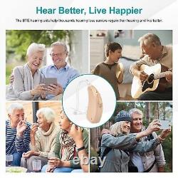 Lentorgi Rechargeable Hearing Aids for Seniors with Noise Cancelling CF430S Gray