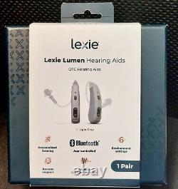 Lexie Lumen Hearing Aid 1 Pair Hearing Aids Light Gray Factory Sealed New