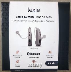 Lexie Lumen Hearing Aid Pair 2 Hearing Aids (1 Pair) Light Gray New