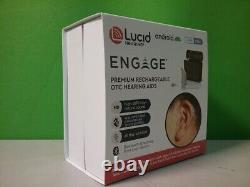 Lucid Engage Premium Rechargable OTC Hearing Aids w Bluetooth For Android Gray