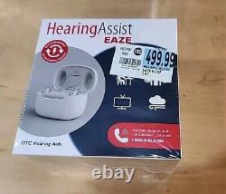 New Sealed Hearing Assist Eaze Otc Rechargeable Hearing Aid Kit-2pc