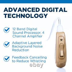 Otofonix Elite Hearing Aid (Factory Refurbished) Hearing Amplifier (Beige, Pair)