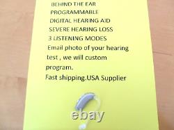 PROGRAMMABLE BEHIND THE EAR DIGITAL HEARING AID PROFOUND hearing loss BUY USA