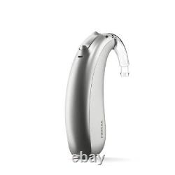 Pair of Naida Lumity UP BTE 675 BTE Silver Color Upgradeable Trial Hearing Aids