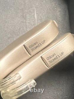 Pair of Oticon Xceed 1 UP behind the ear/Severe to Profound with batteries USA