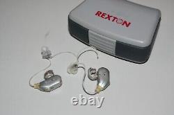 Rexton Cobalt Hearing Aids With Extra Tips, Batteries And Remote W1b