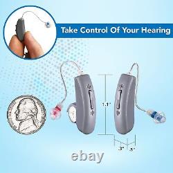 Sontro OTC Hearing Aids for Adults, Grey, Pair Behind the Ear Aid