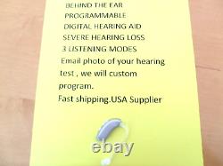 TWO PROGRAMMABLE BEHIND THE EAR DIGITAL HEARING AID PROFOUND hearing loss