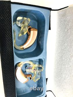 Tested And Working! Audibel Start 5 BTE Left and Right Hearing Aid With Case