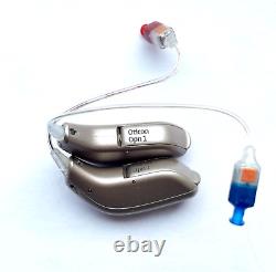 Used, Pair of Oticon OPN 1 miniRITE Beige Color + Left & Right Speaker Units
